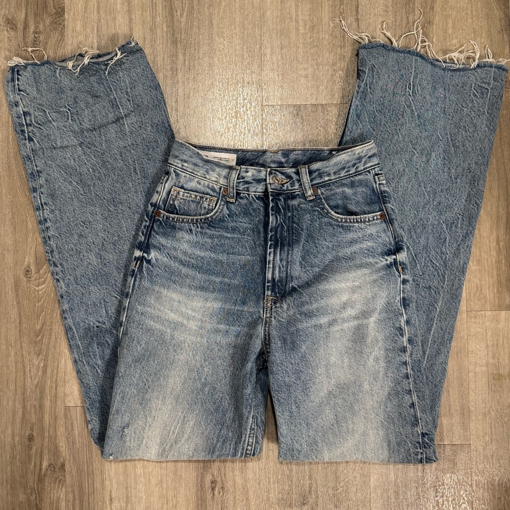 Zara high rise wide leg jeans